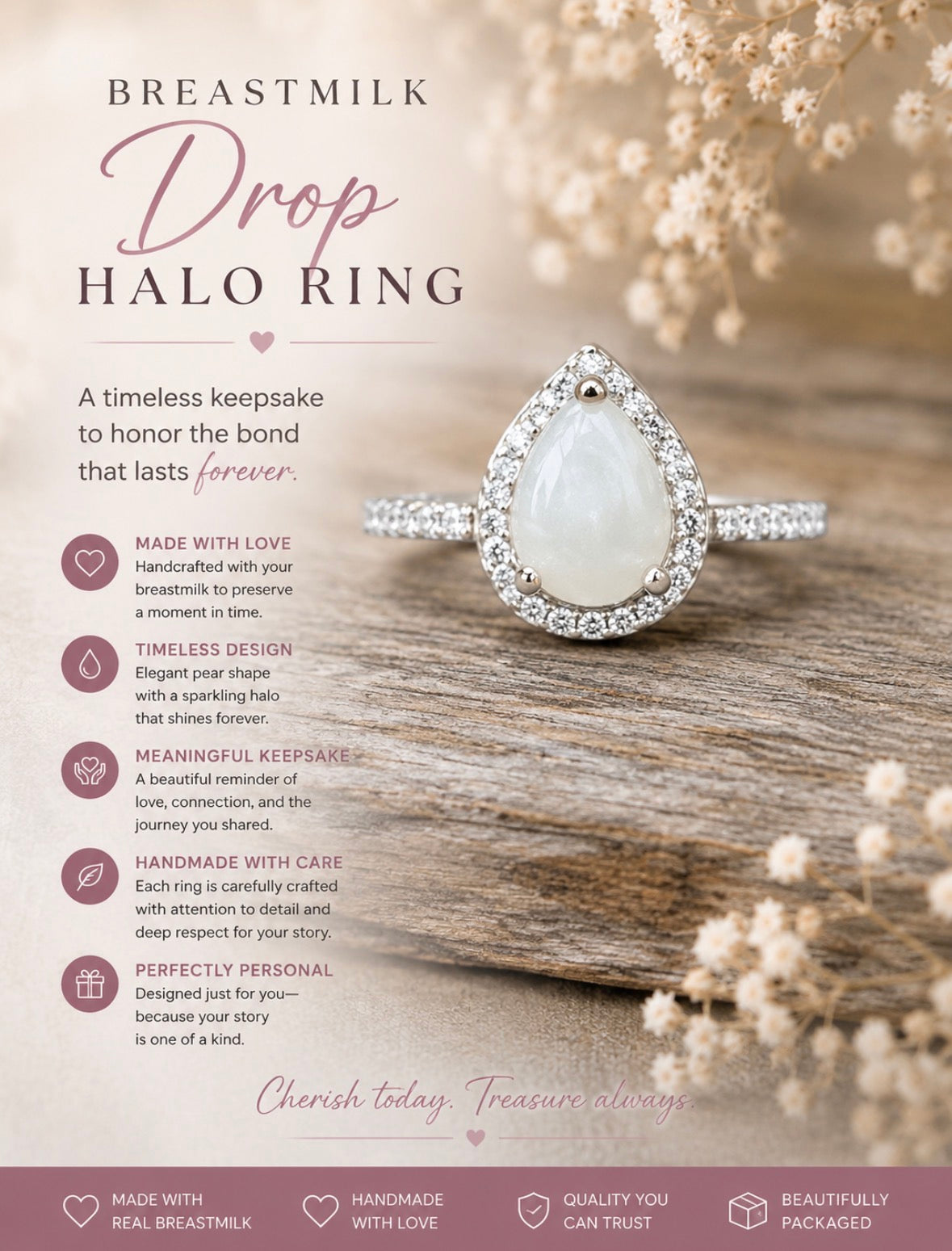 Drop Halo Breastmilk Ring
