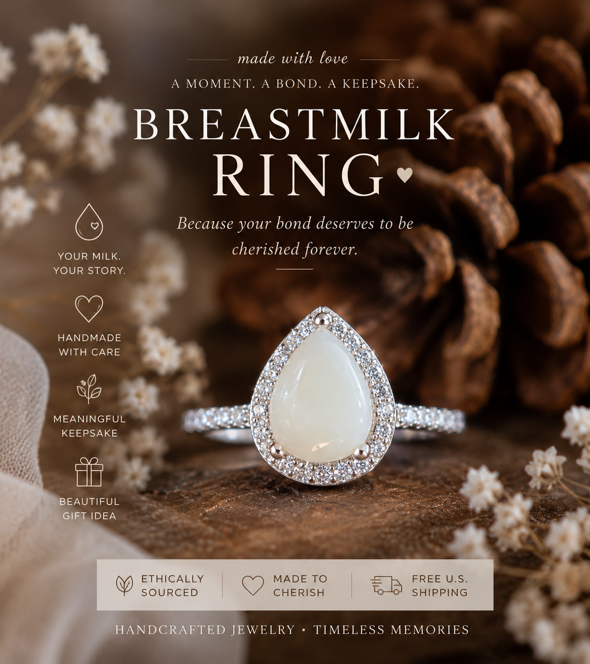 Drop Halo Breastmilk Ring
