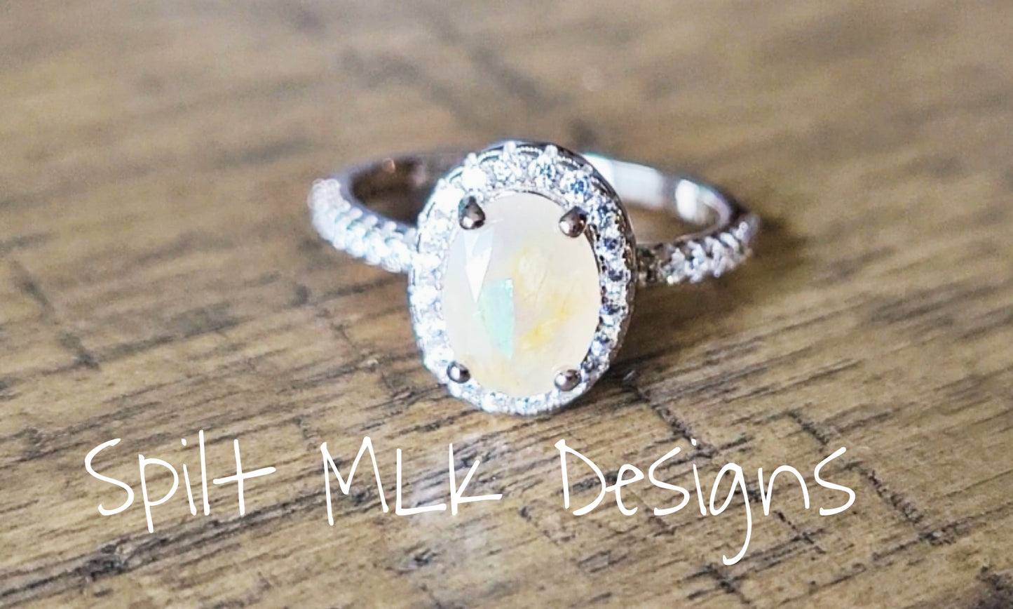 Oval Halo Breastmilk Ring