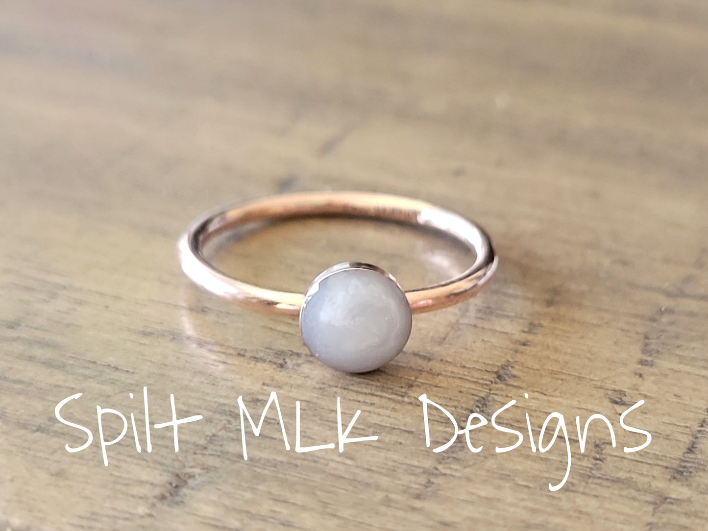 Rose Gold Cup Breastmilk Ring