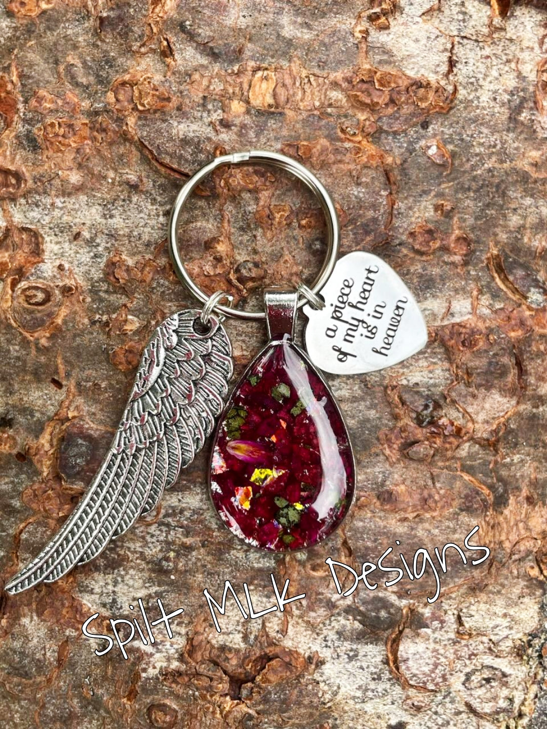 Memorial Flower Keychain