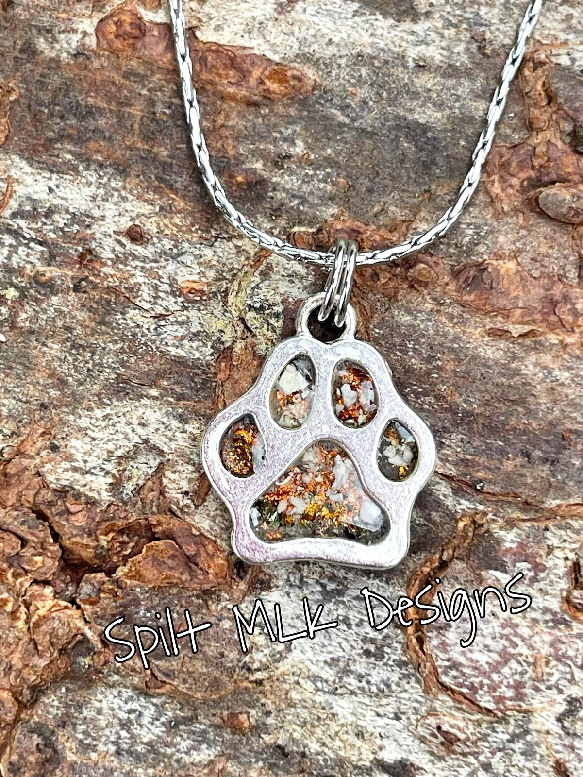 Paw Print Cremation Necklace