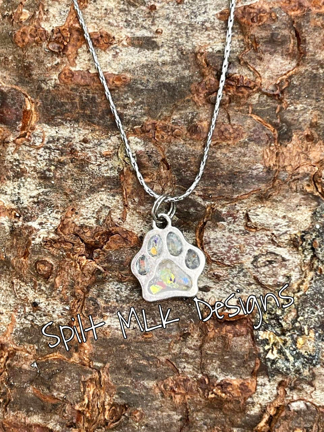 Paw Print Cremation Necklace