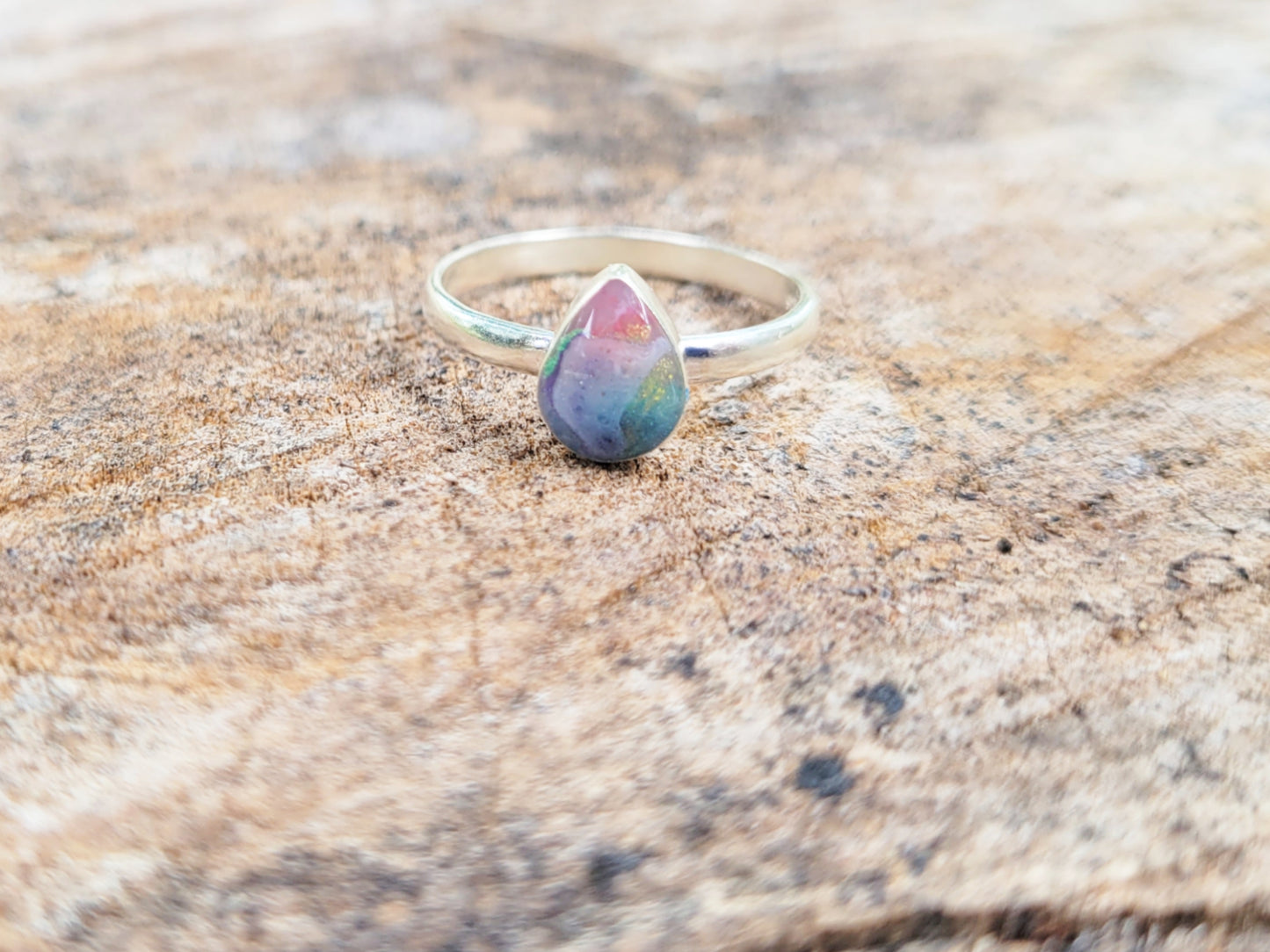 Sterling Silver Drop Cup Ring