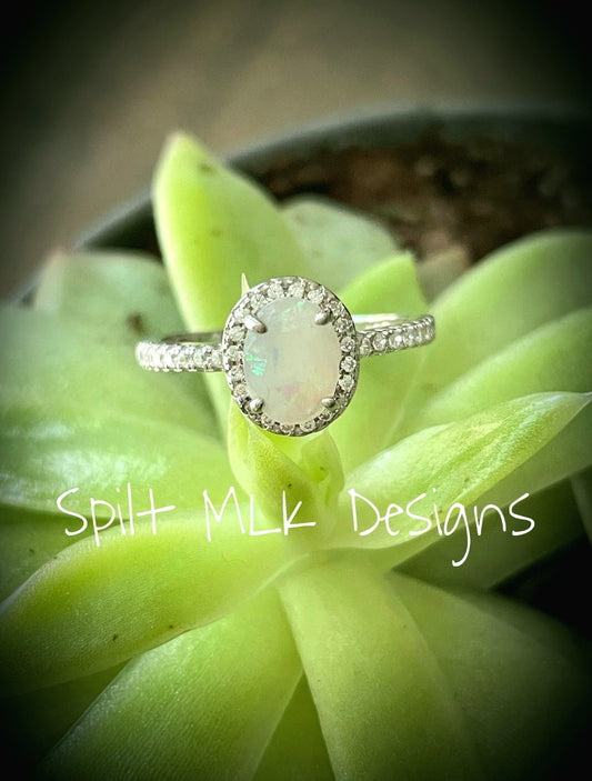 Oval Halo Breastmilk Ring