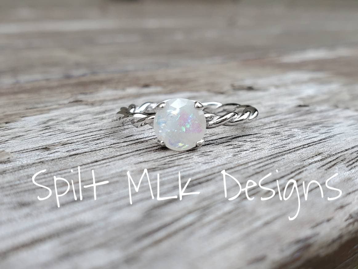 Silver Twist Breastmilk Ring