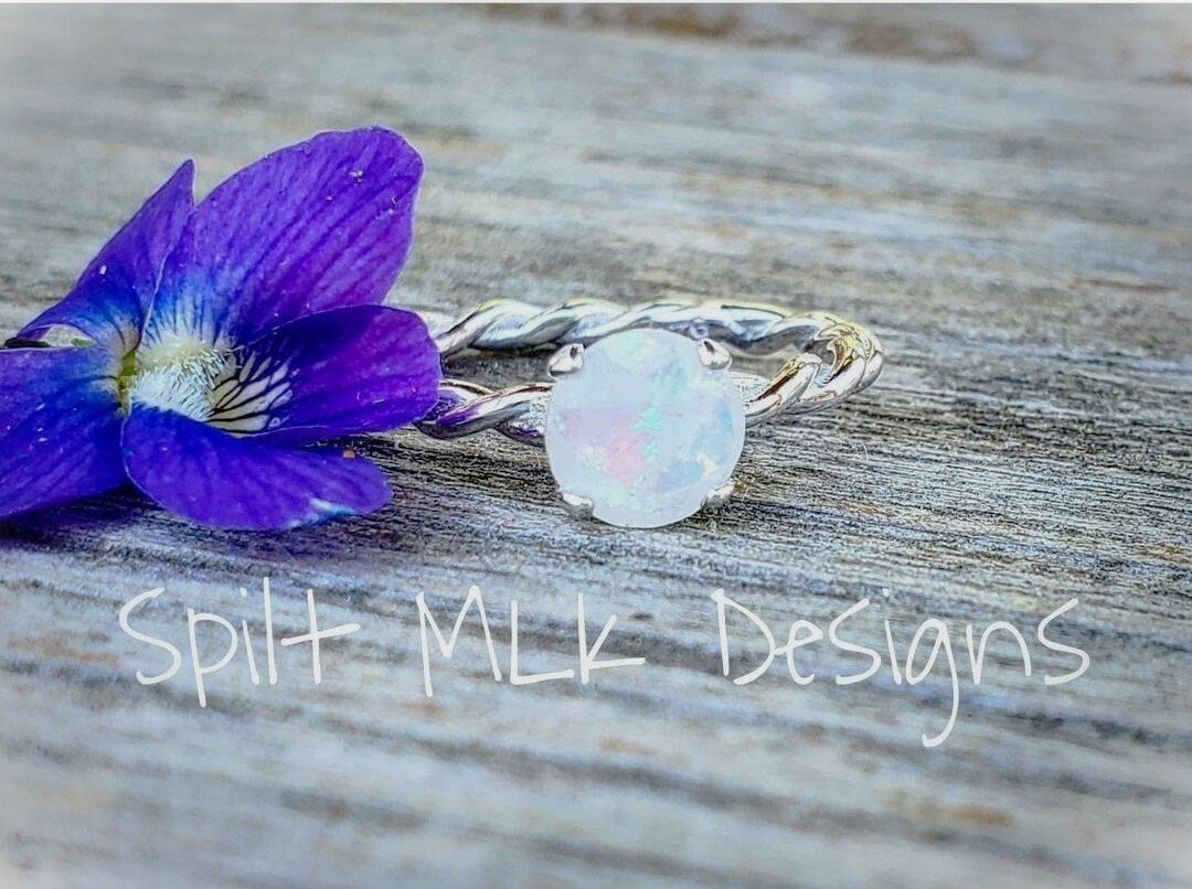 Silver Twist Breastmilk Ring